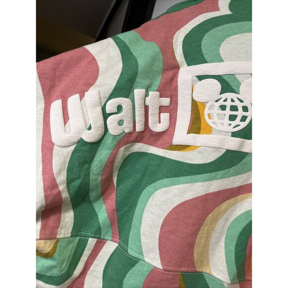 NWT Walt Disney World Spirit Jersey Unisex Large Green Pink Brown Swirl - Picture 3 of 10